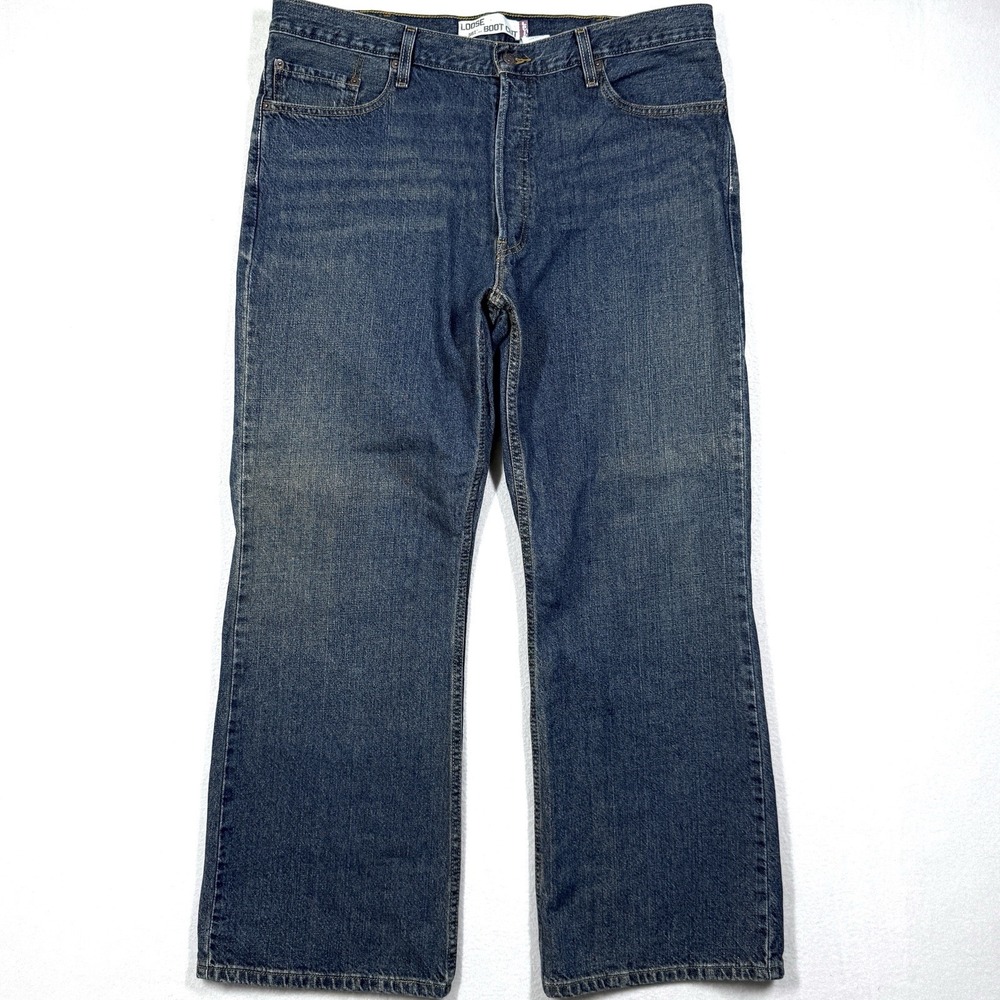 Vintage Levis 567 Jeans Mens 40x32 Loose Boot Cut Y2K Skater Baggy Dark Wash